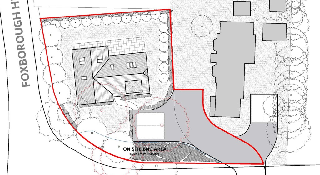 Lot: 24 - FREEHOLD SITE IN SEMI-RURAL LOCATION WITH PLANNING FOR A DETACHED DWELLING - Site Plan